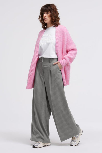 NADELSTREIFENHOSE PE:RI MIT EXTRA WEITEN BEIN VON SENSES IN COZY GREY MZ#01004 Mode-Zauber