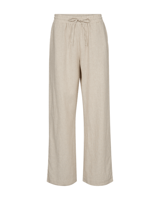 HOSE FQLAVA VON FREE/QUENT IN  SIMPLY TAUPE MIT OFF-WHITE MZ#00766 Mode-Zauber