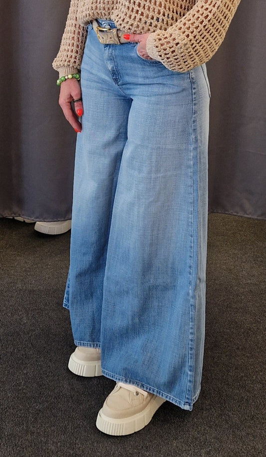 JEANS WIDE LEG VON VICOLO IN BLAU MZ#00785 Mode-Zauber