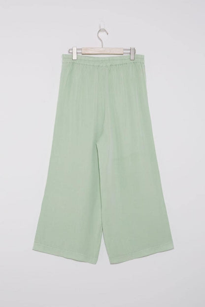 HOSE WIDE LEG PA:LO AUS LYOCELL VON SENSES IN PASTEL-LIME MZ#00863 Mode-Zauber