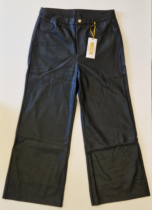 HOSE LONG BEACH VON SENORITAS ICON IN BLACK LEATHER MZ#00930 Mode-Zauber