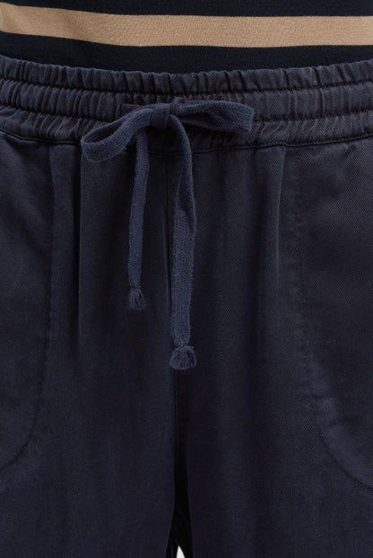 JOGGPANTS PI:O MIT GEWASCHENER TWILL-STRUKTUR VON SENSES IN BLUE NAVY MZ#00946 Mode-Zauber