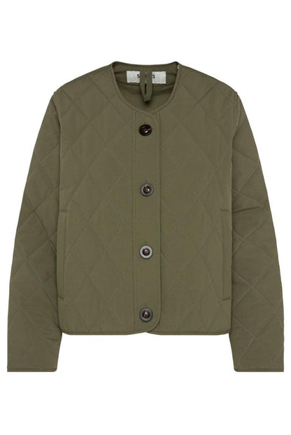 LEICHTE STEPPJACKE MIT KNOPFLEISTE OLI:VIE VON SENSES IN KHAKI MZ#00877 Mode-Zauber