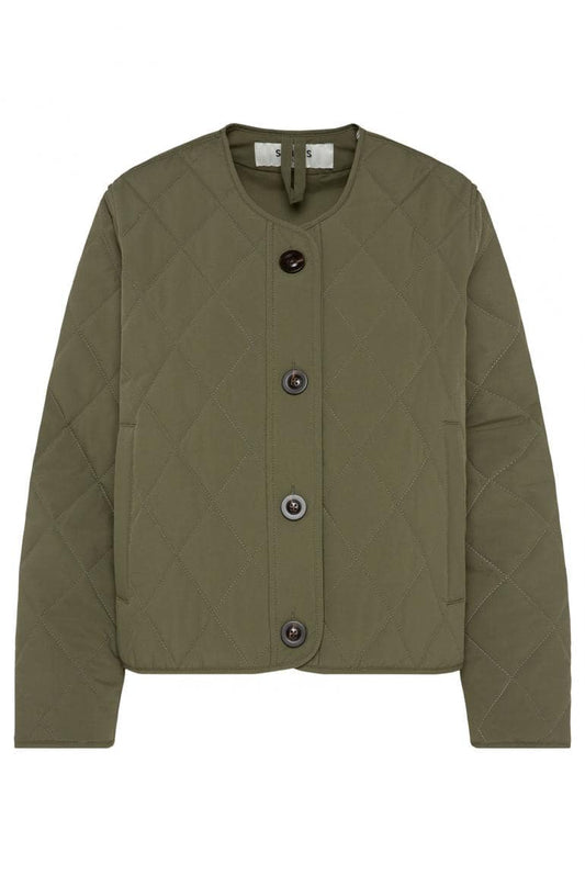 LEICHTE STEPPJACKE MIT KNOPFLEISTE OLI:VIE VON SENSES IN KHAKI MZ#00877 Mode-Zauber