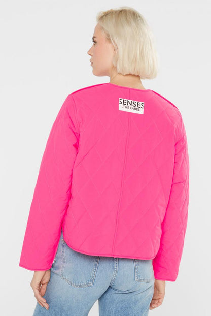 LEICHTE STEPPJACKE MIT KNOPFLEISTE OLI:VIE VON SENSES IN NEON PINK MZ#00877 Mode-Zauber