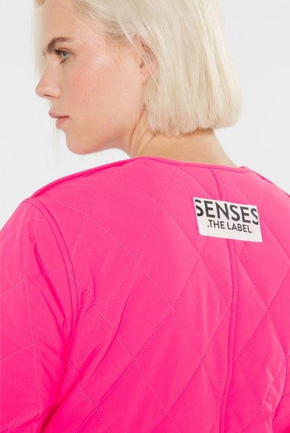 LEICHTE STEPPJACKE MIT KNOPFLEISTE OLI:VIE VON SENSES IN NEON PINK MZ#00877 Mode-Zauber