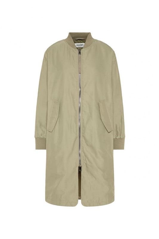 LANGE JACKE O:HIO IM BLOUSON-STIL VON SENSES IN LIGHT SAGE MZ#00878 Mode-Zauber