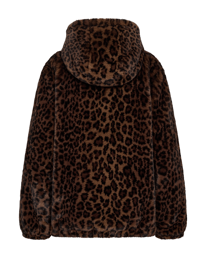 BOMBERJACKE MIT LEOMUSTER FQPONA VON FREE/QUENT IN  COFFEE BEAN W. BLACK MZ#00968Mode-Zauber