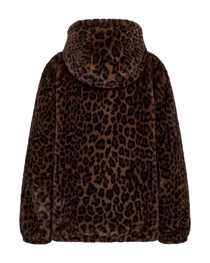 BOMBERJACKE MIT LEOMUSTER FQPONA VON FREE/QUENT IN  COFFEE BEAN W. BLACK MZ#00968Mode-Zauber