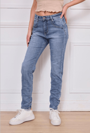 JEANS VON JEWELLY IN BLAU MZ#00780 Mode-Zauber