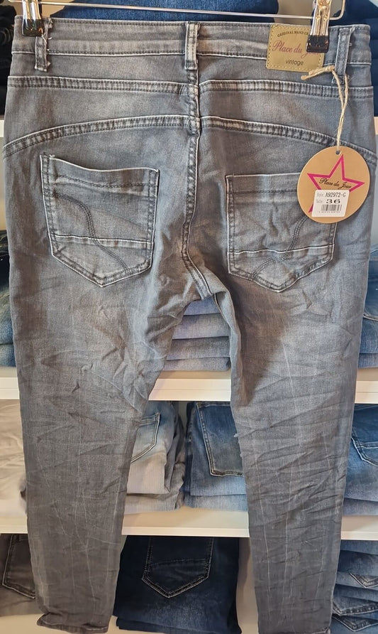 jeans damen grau