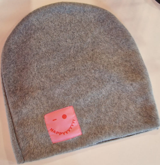 MÜTZE MIT SMILEY VON THESHIRT PROJECT IN GRAU MZ#00654 Mde-Zauber