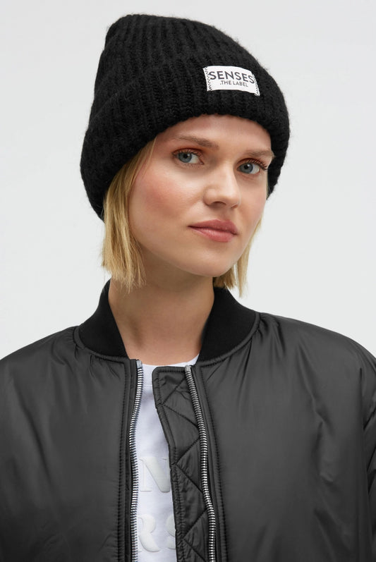 STRICKMUETZE  VON SENSES IN SCHWARZ MZ#00988 Mode-Zauber