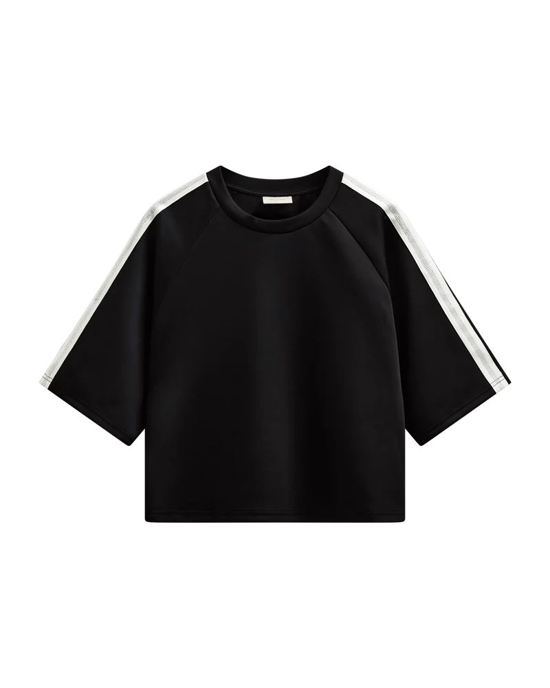 PULLOVER FQMALACY VON FREE/QUENT IN SCHWARZ MIT STREIFEN MZ#01027 Mode-Zauber