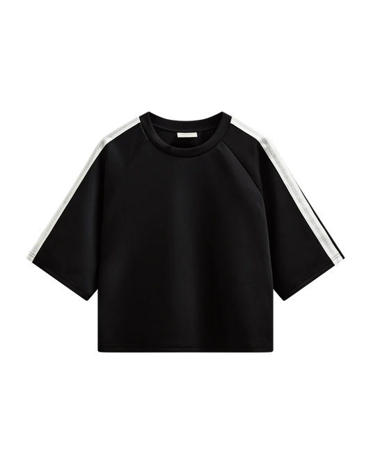 PULLOVER FQMALACY VON FREE/QUENT IN SCHWARZ MIT STREIFEN MZ#01027 Mode-Zauber