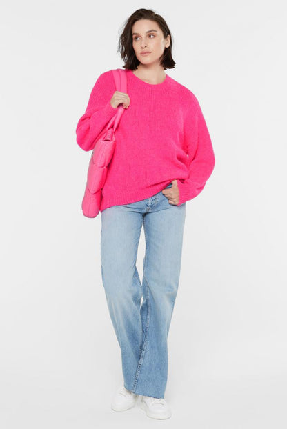 FLAUSCHIGER PULLOVER KA:MILE VON SENSES IN NEON PINK MZ#00880 Mode-Zauber