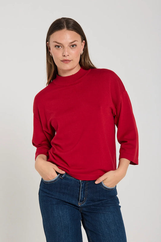 PULLOVER FQCONNY VON FREE/QUENT IN CHILI PEPPER MZ#00924 Mode-Zauber