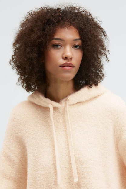 Brushed Kapuzenpullover KO:SY VON SENSES IN BUTTERCREAM MZ#00941 Mode-Zauber