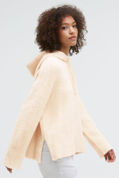 Brushed Kapuzenpullover KO:SY VON SENSES IN BUTTERCREAM MZ#00941 Mode-Zauber