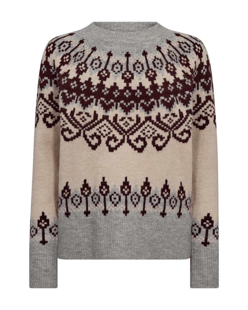 PULLOVER FQMERLA VON FREE/QUENT IN MOONBEAM MEL. DARK GREY MEL. MZ#00973 Mode-Zauber