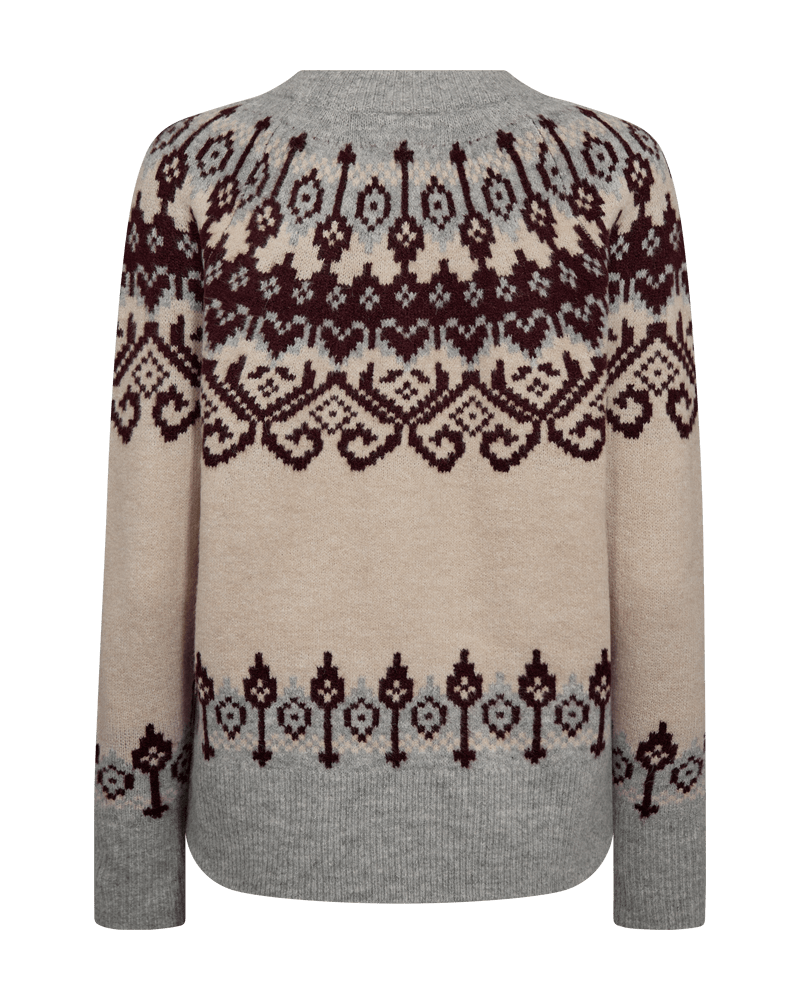 PULLOVER FQMERLA VON FREE/QUENT IN MOONBEAM MEL. DARK GREY MEL. MZ#00973 Mode-Zauber
