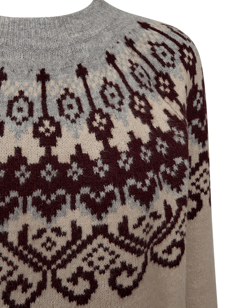 PULLOVER FQMERLA VON FREE/QUENT IN MOONBEAM MEL. DARK GREY MEL. MZ#00973 Mode-Zauber