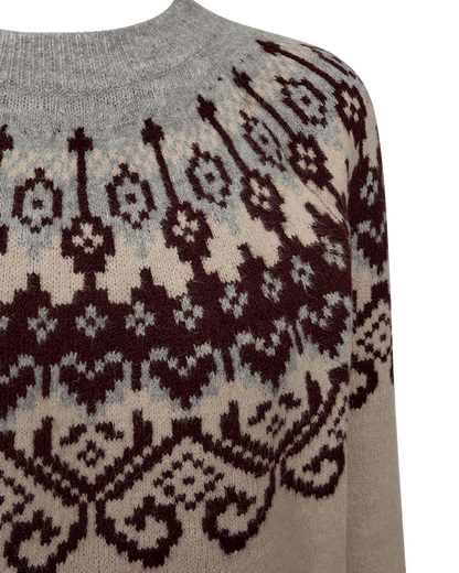 PULLOVER FQMERLA VON FREE/QUENT IN MOONBEAM MEL. DARK GREY MEL. MZ#00973 Mode-Zauber