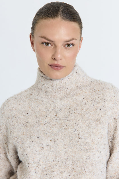 PULLOVER FQGRSNEMES VON FREE/QUENT IN MOONBEAM MELANGE MZ#00977 Mode-Zauber