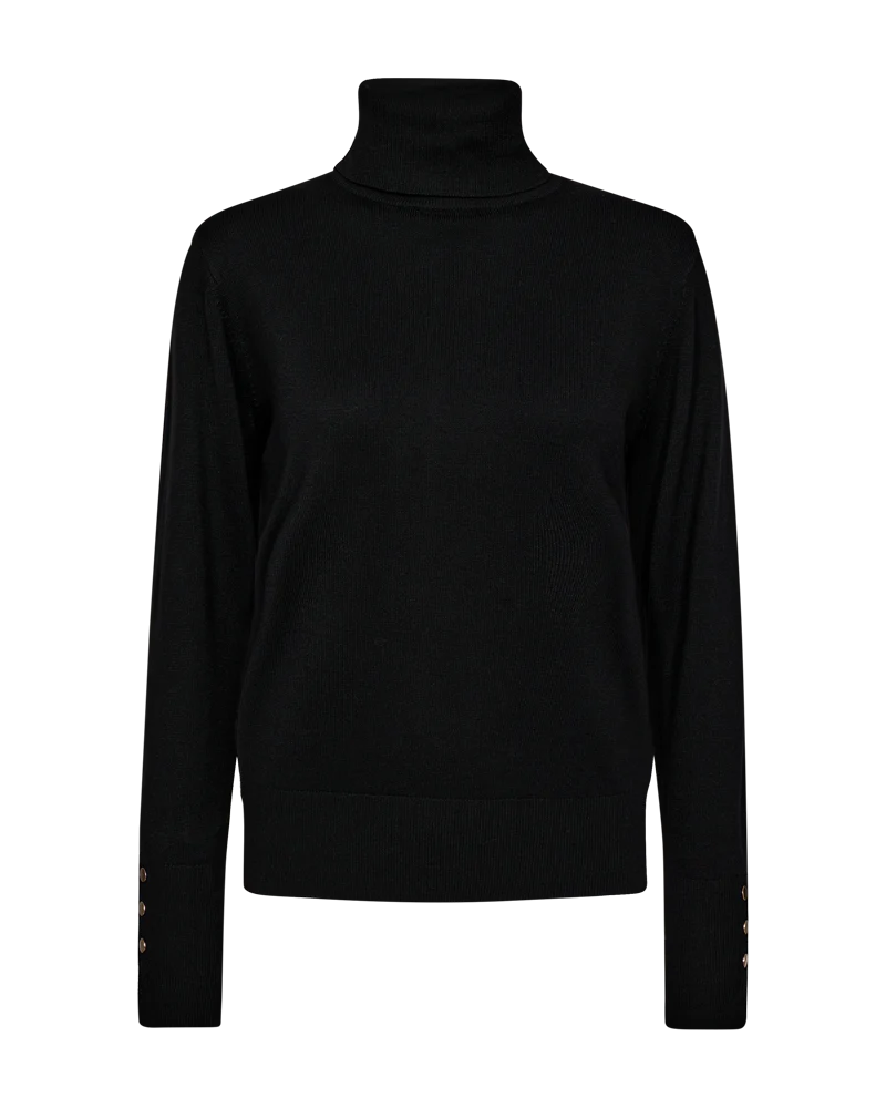 PULLOVER FQKATIE ROLLKRAGEN VON FREE/QUENT IN SCHWARZ MZ#00981 Mode-Zauber