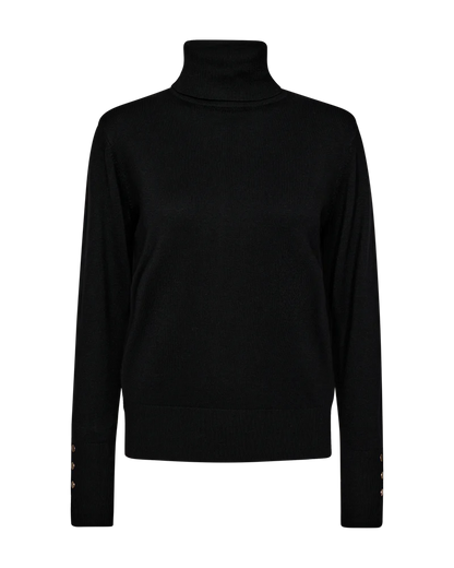 PULLOVER FQKATIE ROLLKRAGEN VON FREE/QUENT IN SCHWARZ MZ#00981 Mode-Zauber