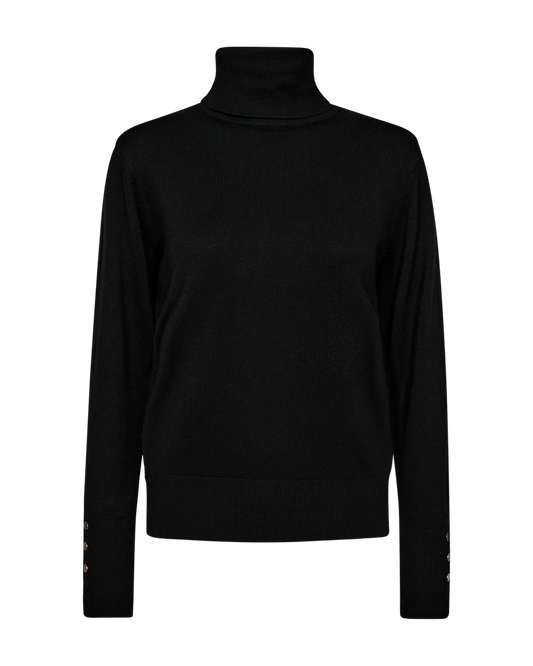 PULLOVER FQKATIE ROLLKRAGEN VON FREE/QUENT IN SCHWARZ MZ#00981 Mode-Zauber