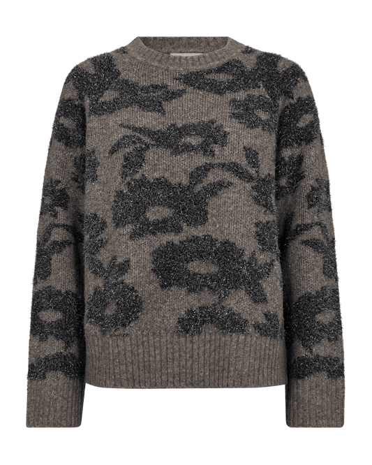 PULLOVER VON FREE/QUENT IN MOREL MEL. w. MED. GREY MEL. MZ#00987 Mode-Zauber