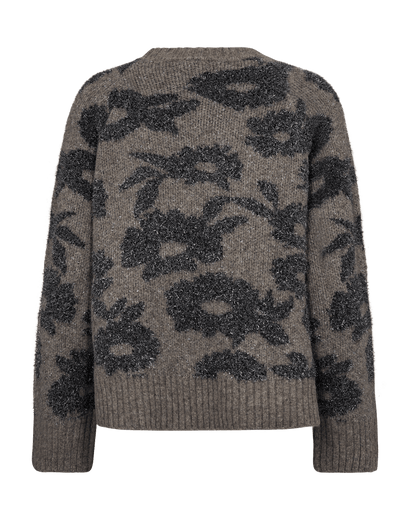 PULLOVER VON FREE/QUENT IN MOREL MEL. w. MED. GREY MEL. MZ#00987 Mode-Zauber