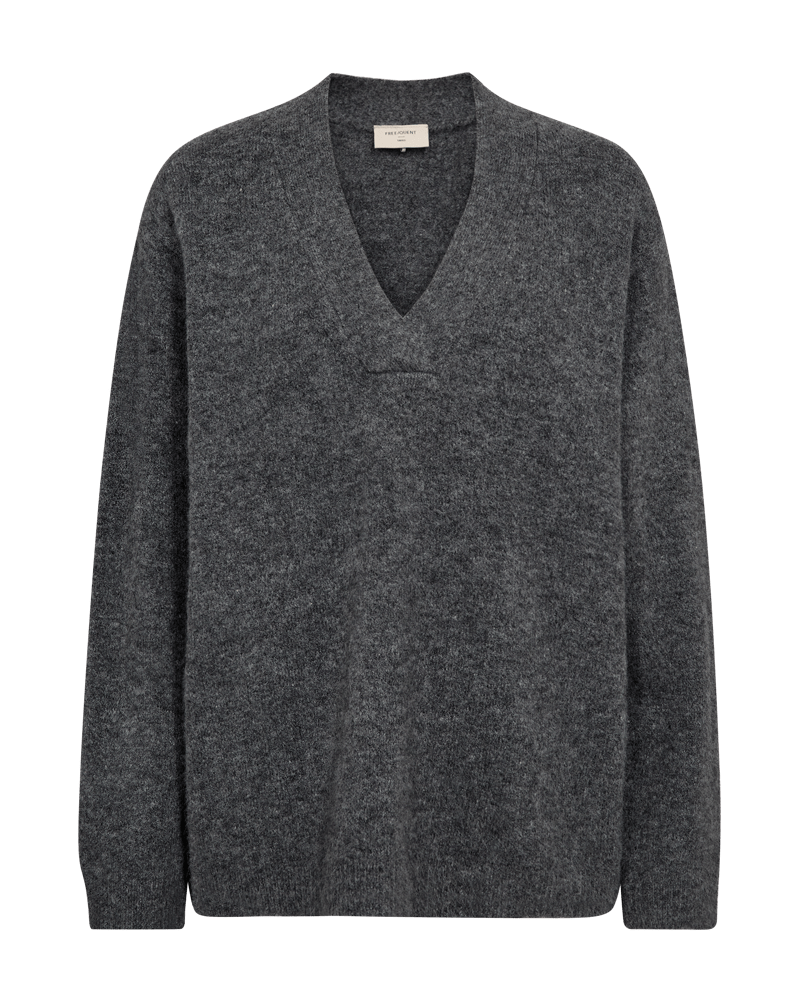 PULLOVER DAMEN FQGRSEVALIN VON FREE/QUENT IN DUNKEL GRAU MZ#00590 mode-zauber