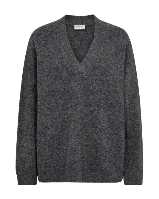 PULLOVER DAMEN FQGRSEVALIN VON FREE/QUENT IN DUNKEL GRAU MZ#00590 mode-zauber