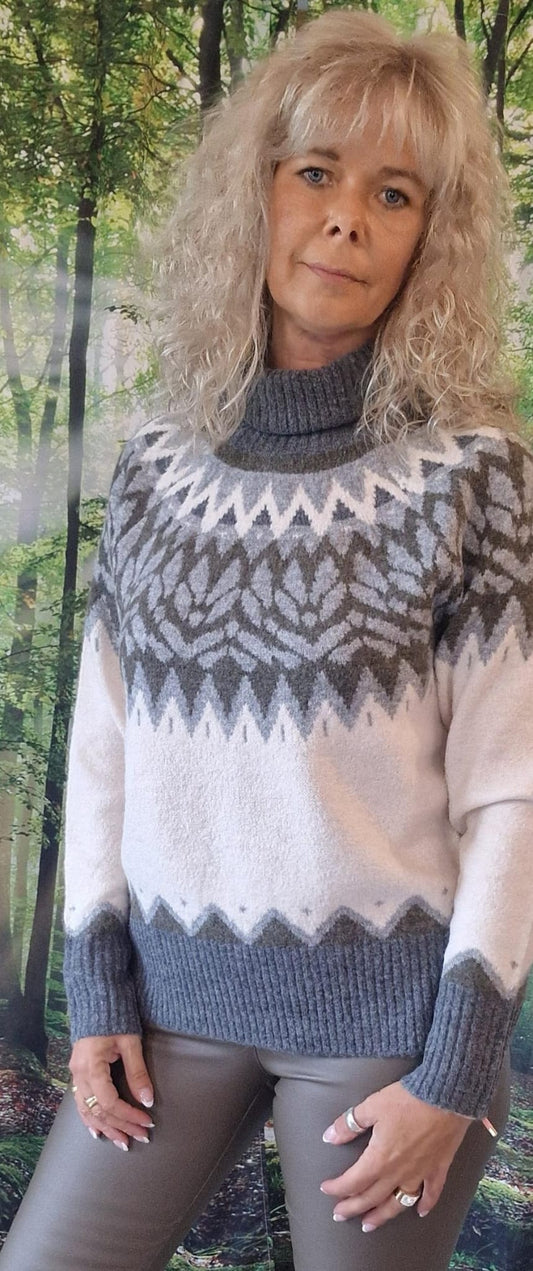 PULLOVVER DAMEN FQMERLA VON FREE/QUENT IN MOONBEAM MEL. DARK GREY MEL. MZ#00583 mode-zauber