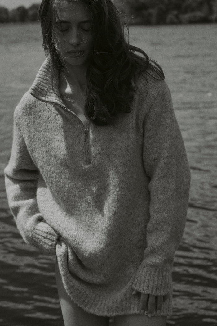 PULLOVER W24L227-036 VON PENN&INK IN BEIGE MZ#00658