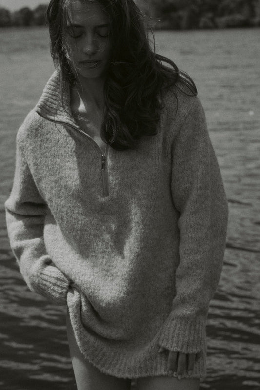 PULLOVER W24L227-036 VON PENN&INK IN BEIGE MZ#00658