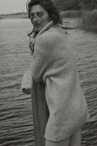 PULLOVER W24L227-036 VON PENN&INK IN BEIGE MZ#00658