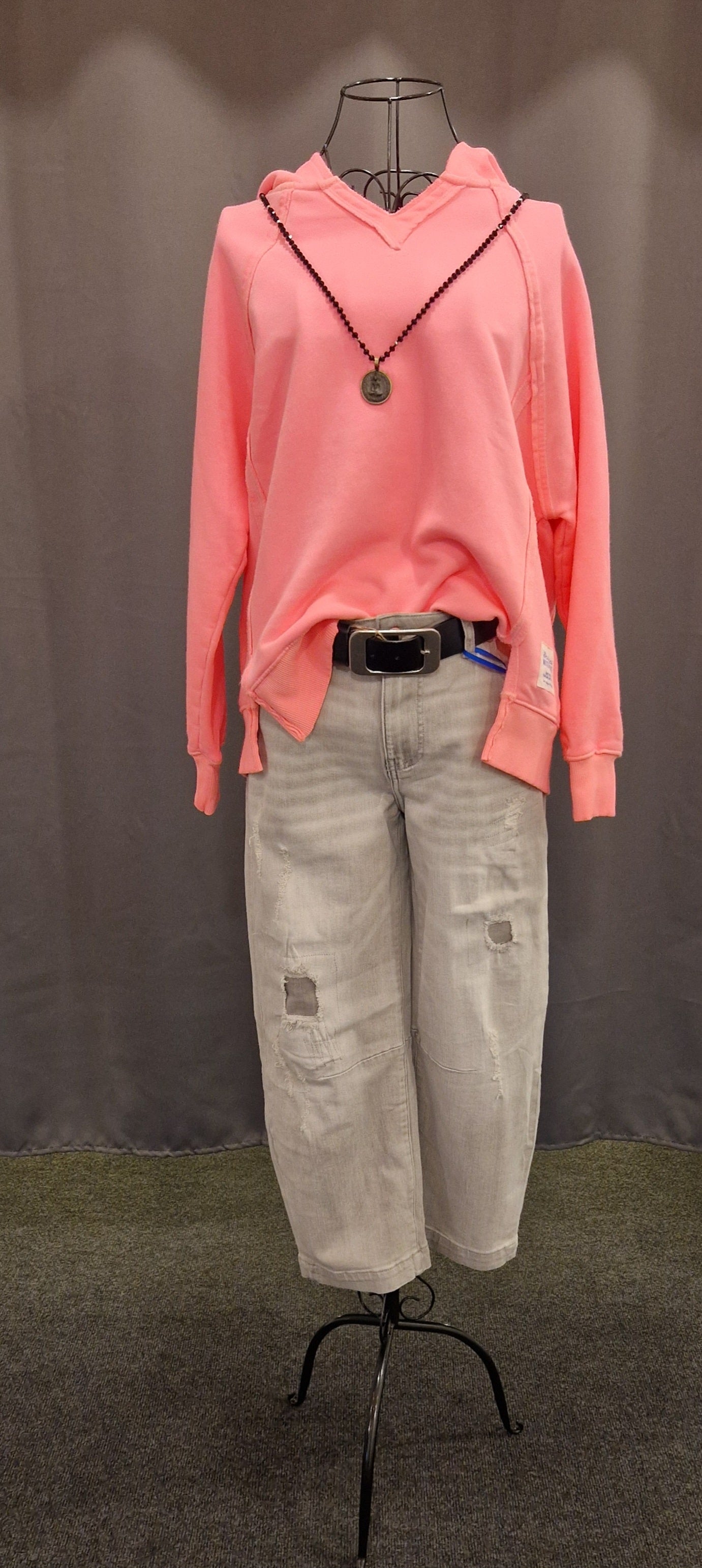 OVERSIZE HOODIE  VON THESHIRT PROJEKT IN NEONPINK MZ#00736 Mode-Zauber