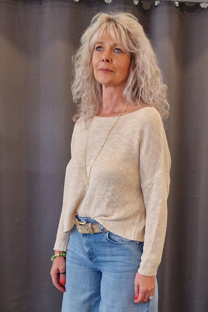 PULLOVER VON VICOLO IN BEIGE  MZ#00783 Mode-Zauber