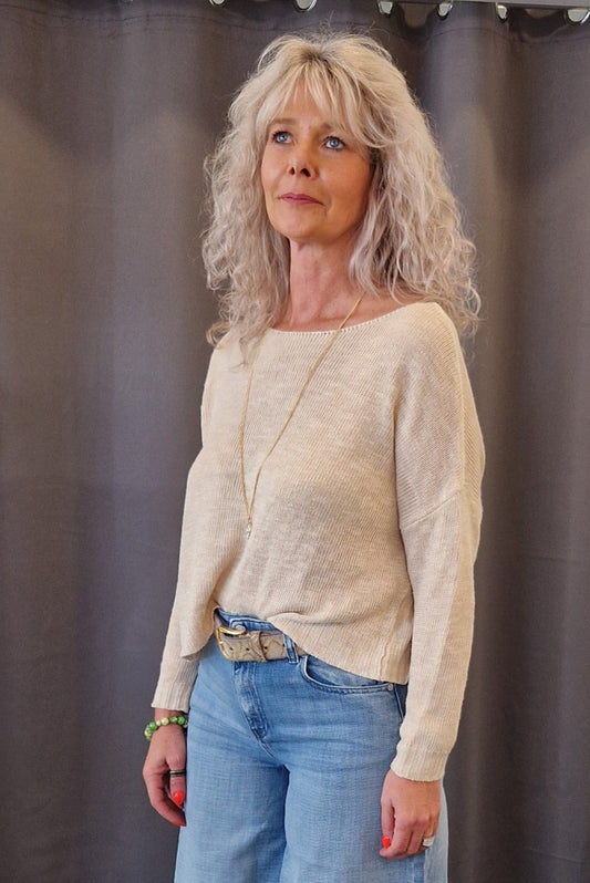 PULLOVER VON VICOLO IN BEIGE  MZ#00783 Mode-Zauber
