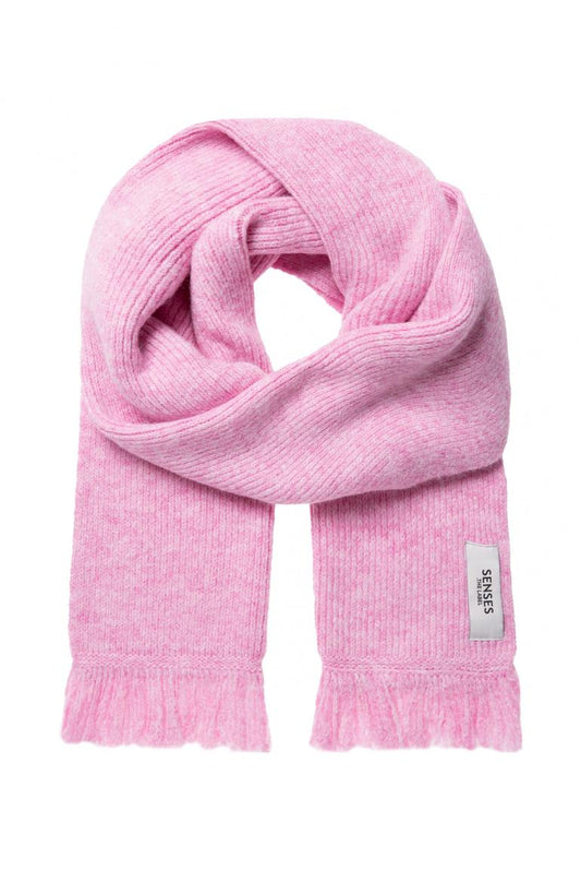BREITER SCHAL AL:PA GERIPPT UND MELIERT VON SENSES IN ROSE PINK MELANGE MZ#00945 Mode-Zauber