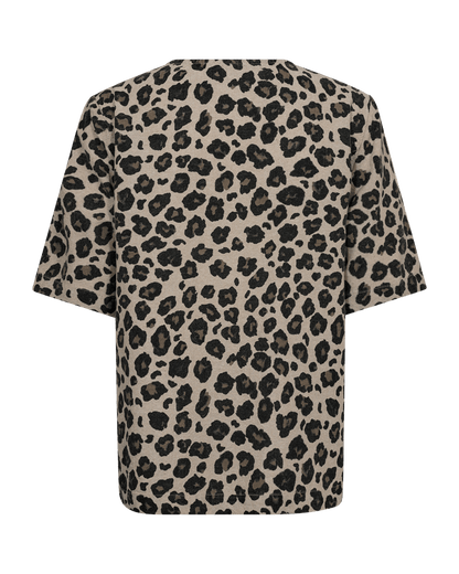 SHIRT LEO FQLAVISCO VON FREE/QUENT  SAND MELANGE M. SCHWARZ MZ#00799 Mode-Zauber