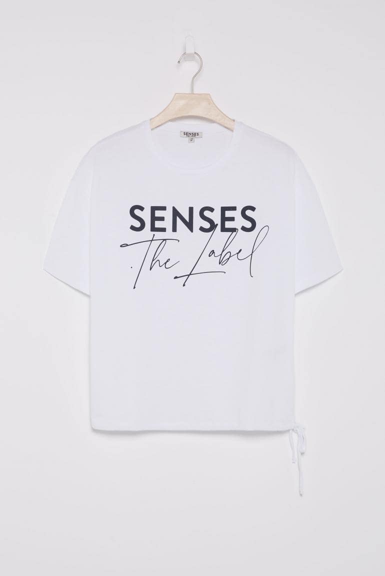 T-SHIRT TOM:BE MIT TUNNELZUGSAUM VON SENSES IN OPTICWHITE MZ#00867 Mode-Zauber