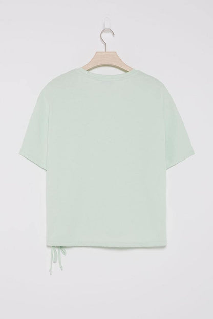 T-SHIRT TOM:BE MIT TUNNELZUGSAUM VON SENSES IN PASTEL-LIME MZ#00868 Mode-Zauber