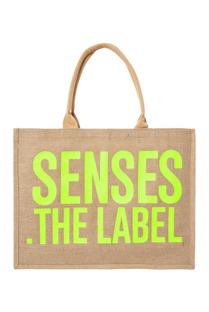 SHOPPER AN:SE AUS JUTE MIT LOGO PRINT VON SENSES IN BAST MZ#00851 Mode-Zauber