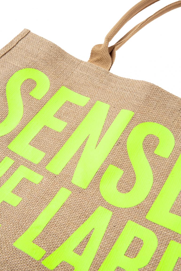 SHOPPER AN:SE AUS JUTE MIT LOGO PRINT VON SENSES IN BAST MZ#00851 Mode-Zauber