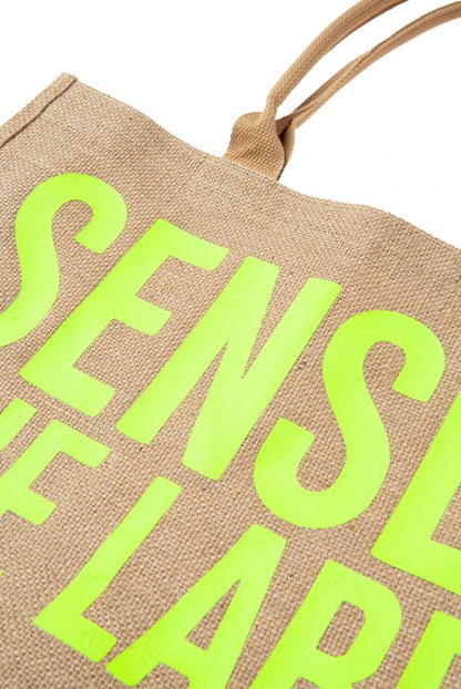 SHOPPER AN:SE AUS JUTE MIT LOGO PRINT VON SENSES IN BAST MZ#00851 Mode-Zauber