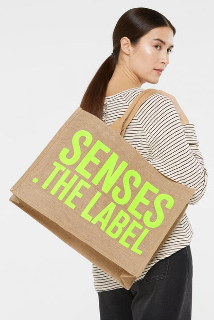 SHOPPER AN:SE AUS JUTE MIT LOGO PRINT VON SENSES IN BAST MZ#00851 Mode-Zauber
